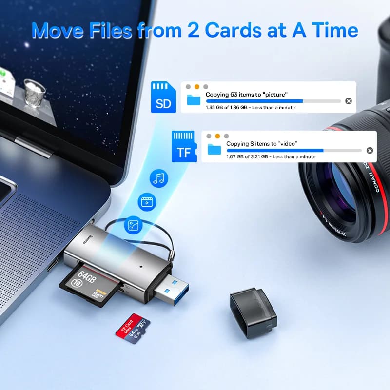 Lettore di Schede SD/MicroSD USB-C e USB 3.0