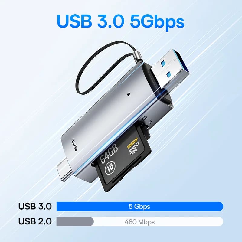 Lettore di Schede SD/MicroSD USB-C e USB 3.0
